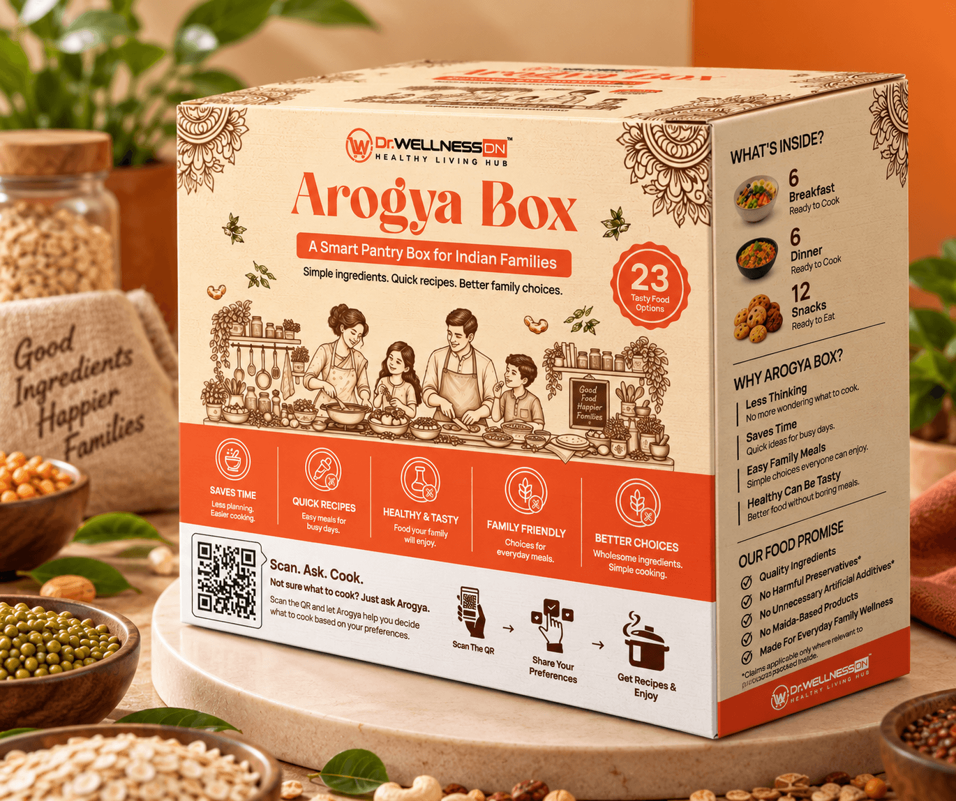 Dr.WELLNESSON Arogya Box - A Smart Pantry Box for Indian Families